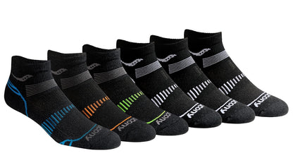 Saucony Calcetines Deportivos de Malla para Hombre Paquete de 6 Pares - G - Moda Negro (6 Pares)