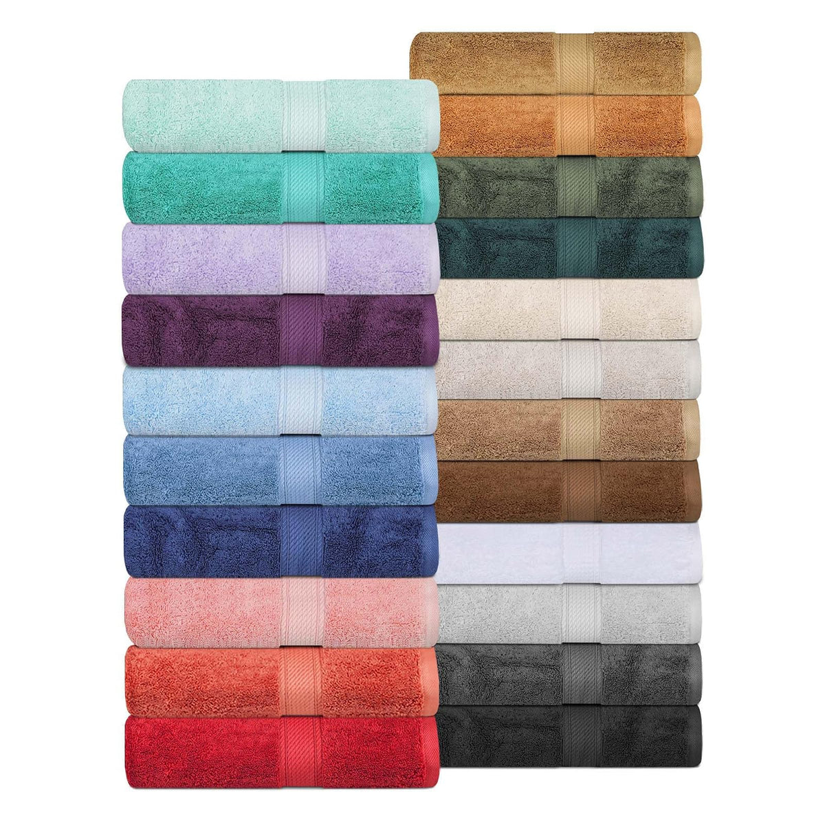Superior, 900 gram, Long-Staple Combed Cotton 6-Piece Face Towel Set, White | Juego de toallas de lujo de secado rápido, artículos esenciales de baño para baño, baño de invitados, spa, cara de 2 piezas