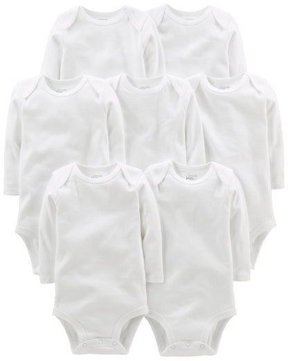 Simple Joys by Carter's Unisex Babies' Long-Sleeve Bodysuit, Pack of 7