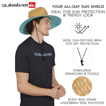Quiksilver Wide Brim Outdoor Sun Protection Lifeguard Sombrero para el Sol Hombre