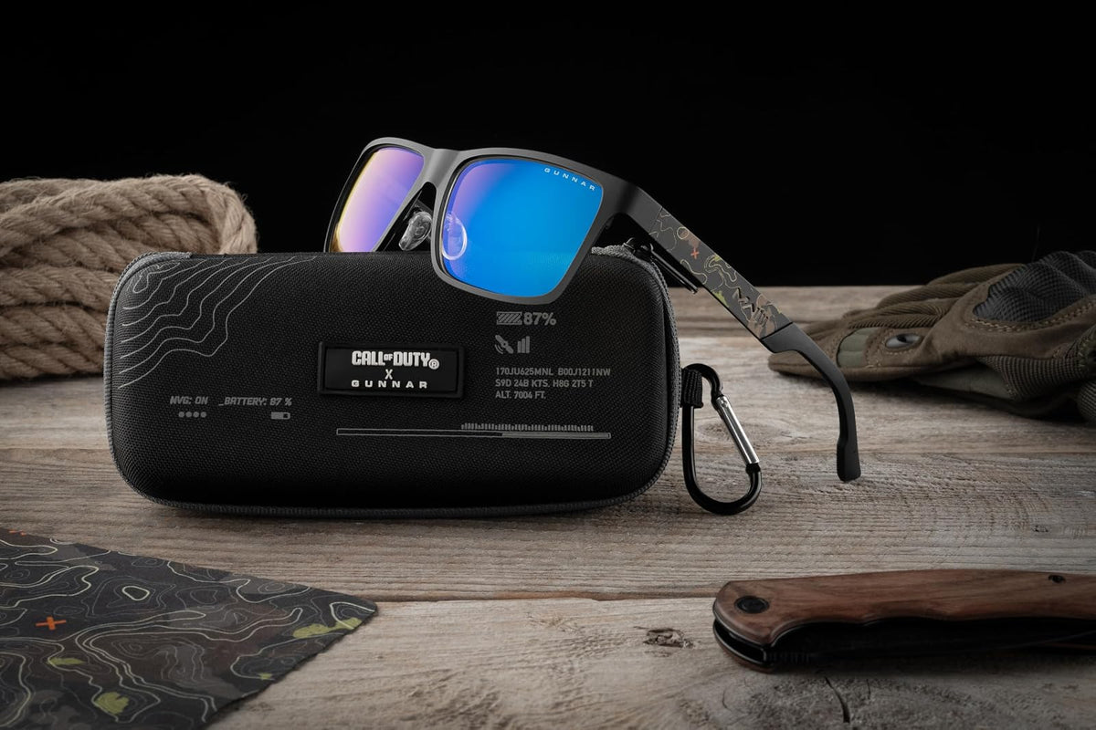 Gunnar - anteojos oficiales para juegos Call of Duty – Lentes para juegos y computadora con bloqueo de luz azul con tecnología patentada de lente