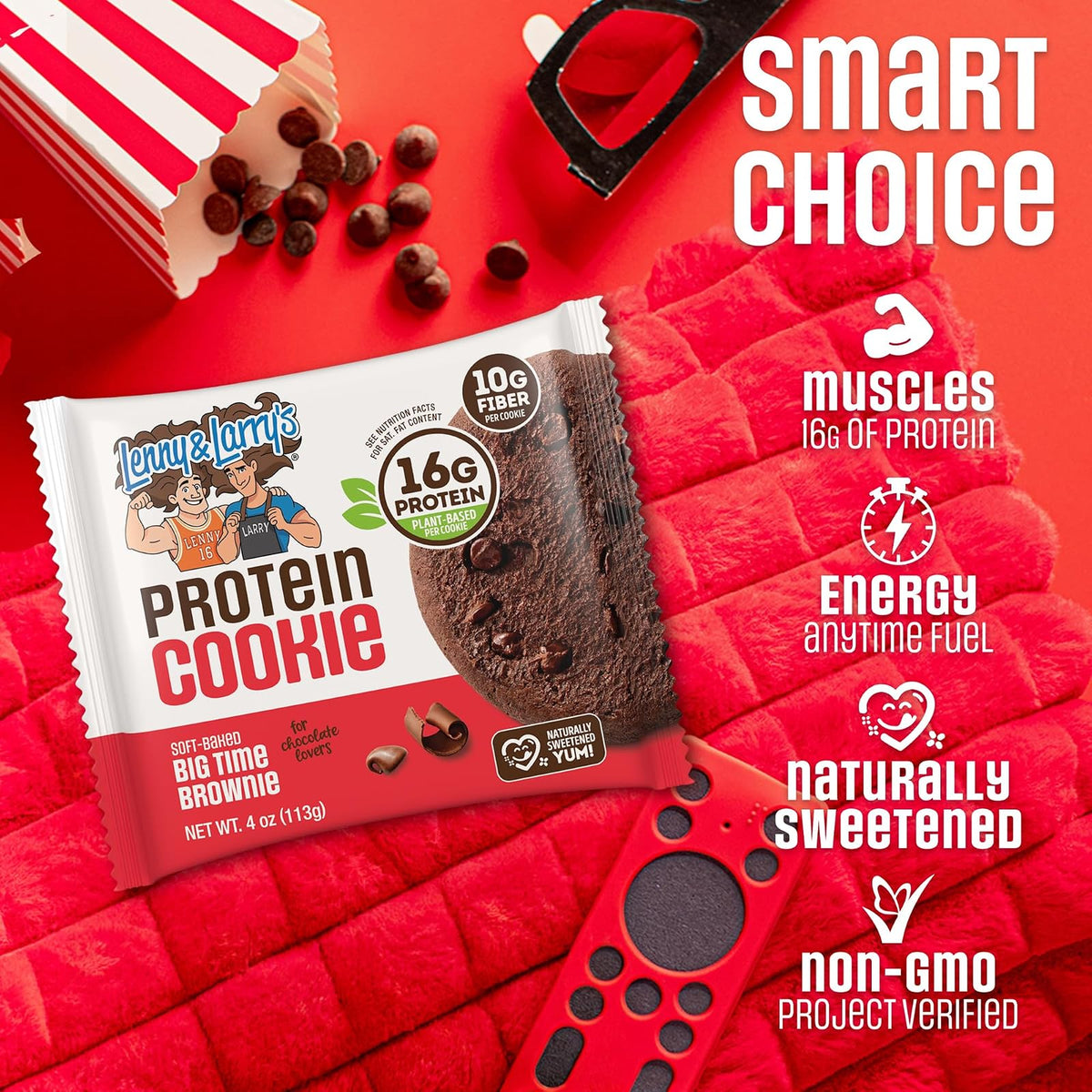 Lenny & Larry's Galleta Vegana con Proteína sabor Doble Chocolate - Caja con 12