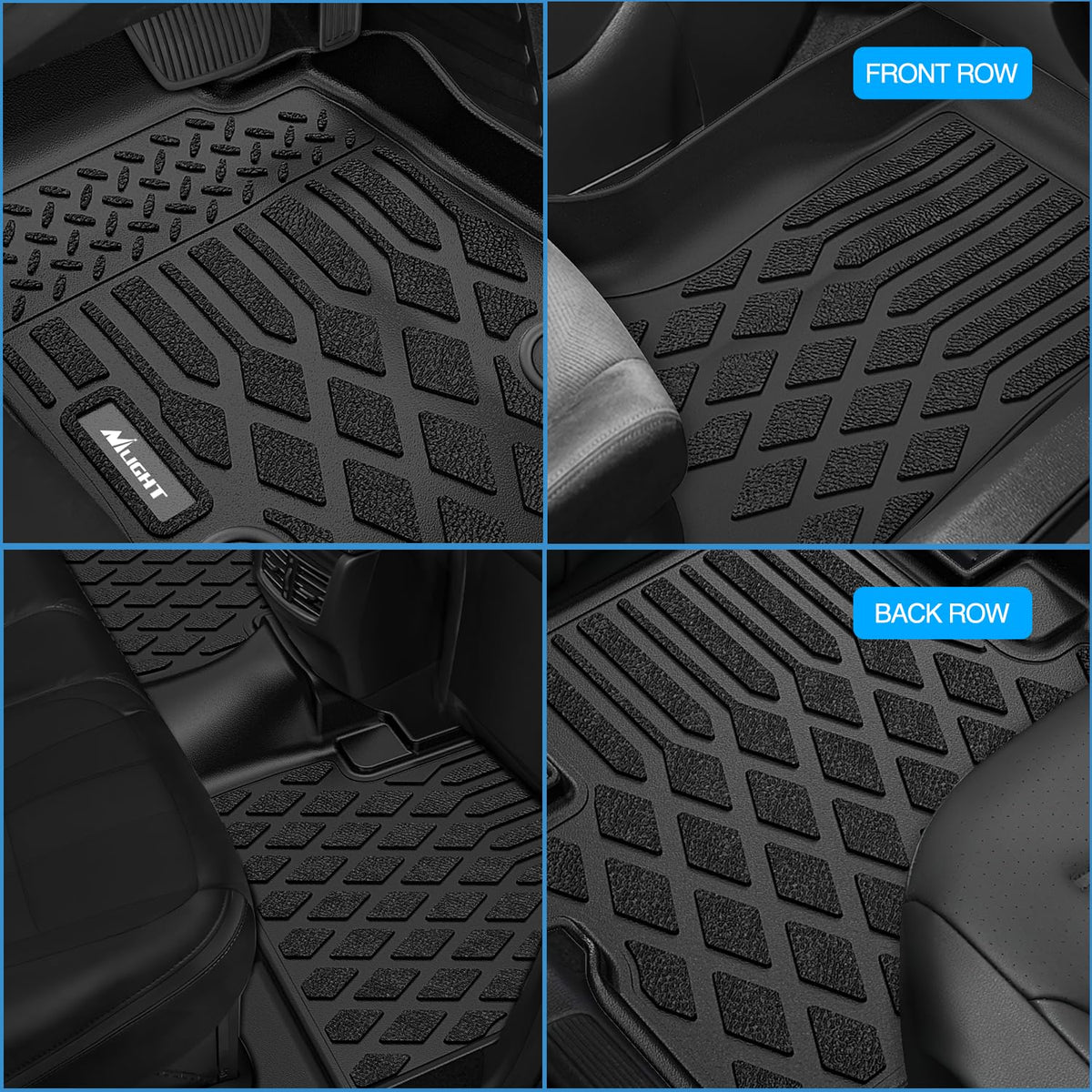 Nilight Tapetes para Chevy Traverse 2009-2017/2008-2017 Buick Enclave / 2007-2010 Saturn Outlook / 2007-2016 GMC Acadia para Todo Tipo de Clima, Ajuste Personalizado para Todo Tipo de Clima