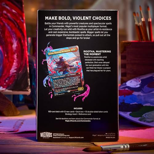 Magic: The Gathering Secrets of Strixhaven Commander Deck - Prismari Artistry (100-Card Deck, Deck Box + Accessories) en Inglés
