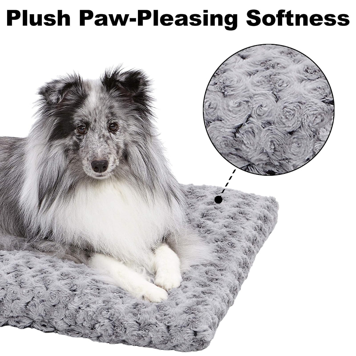 MidWest Homes for Pets - Cama para mascotas MidWest Quiet Time Deluxe, gris degradado en espiral, 21 x 12 pulgadas