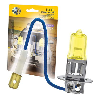 Hella H3 YL Xtreme Bombillas Halógenas Amarillas, 12 V, 55 W