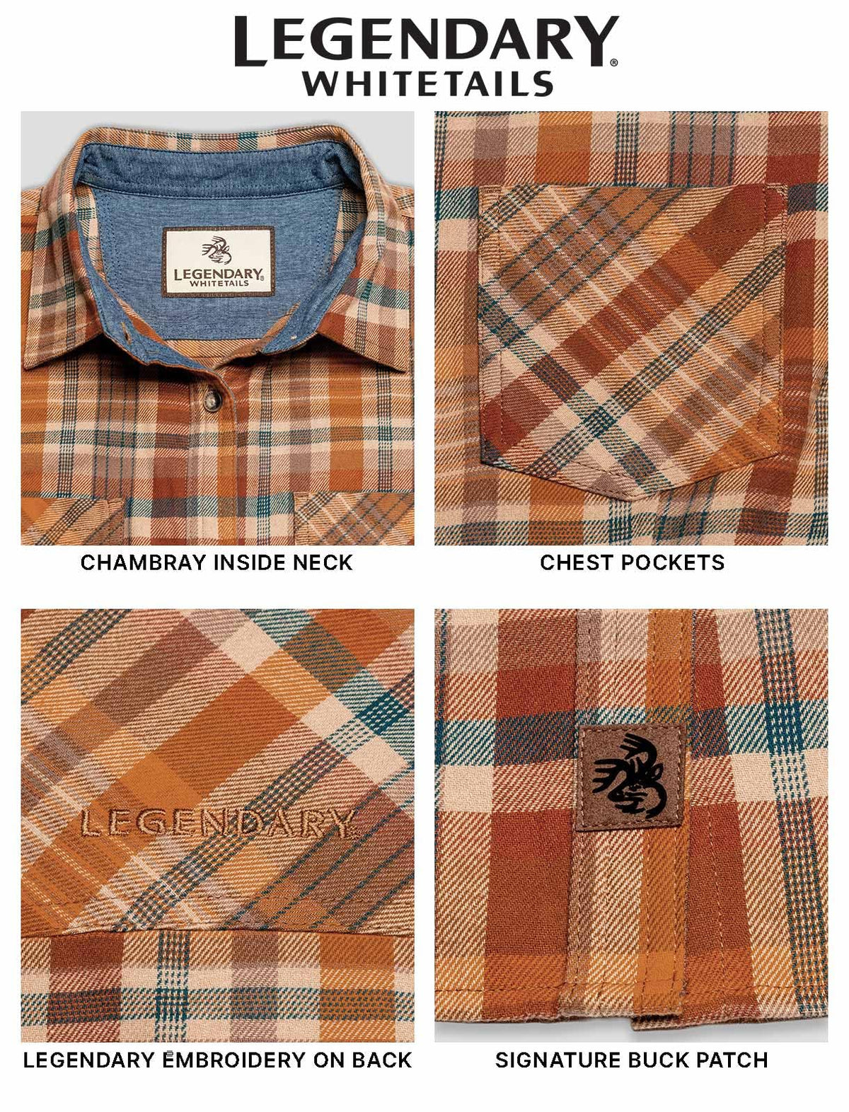 Legendary Whitetails - Camisa de Franela Cottage Escape para Mujer