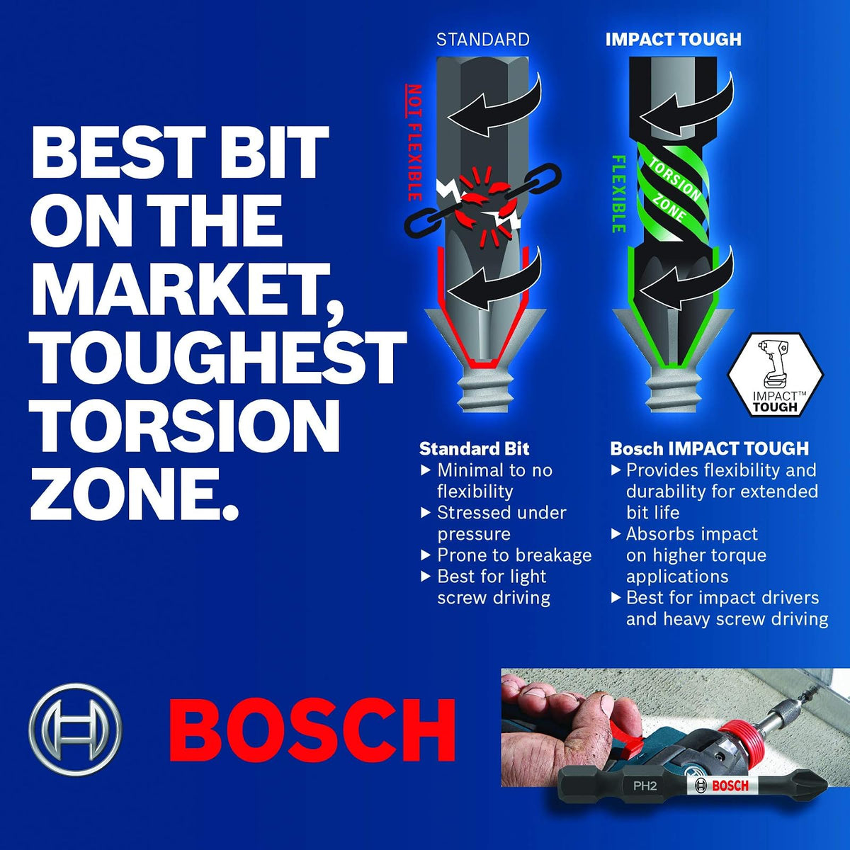 Bosch Punta Impact Control T30, 10un