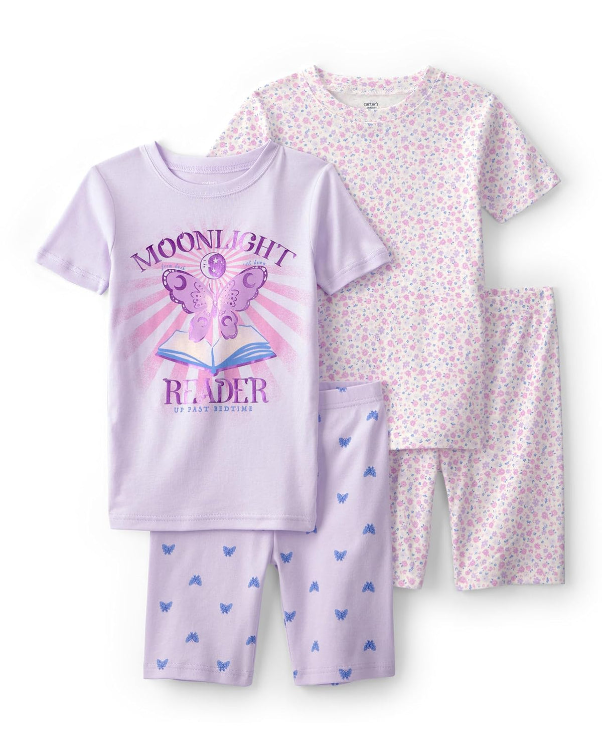 Carter's 4-Piece Tight Fit Cotton Pajama Set Juego de Pijama Niñas