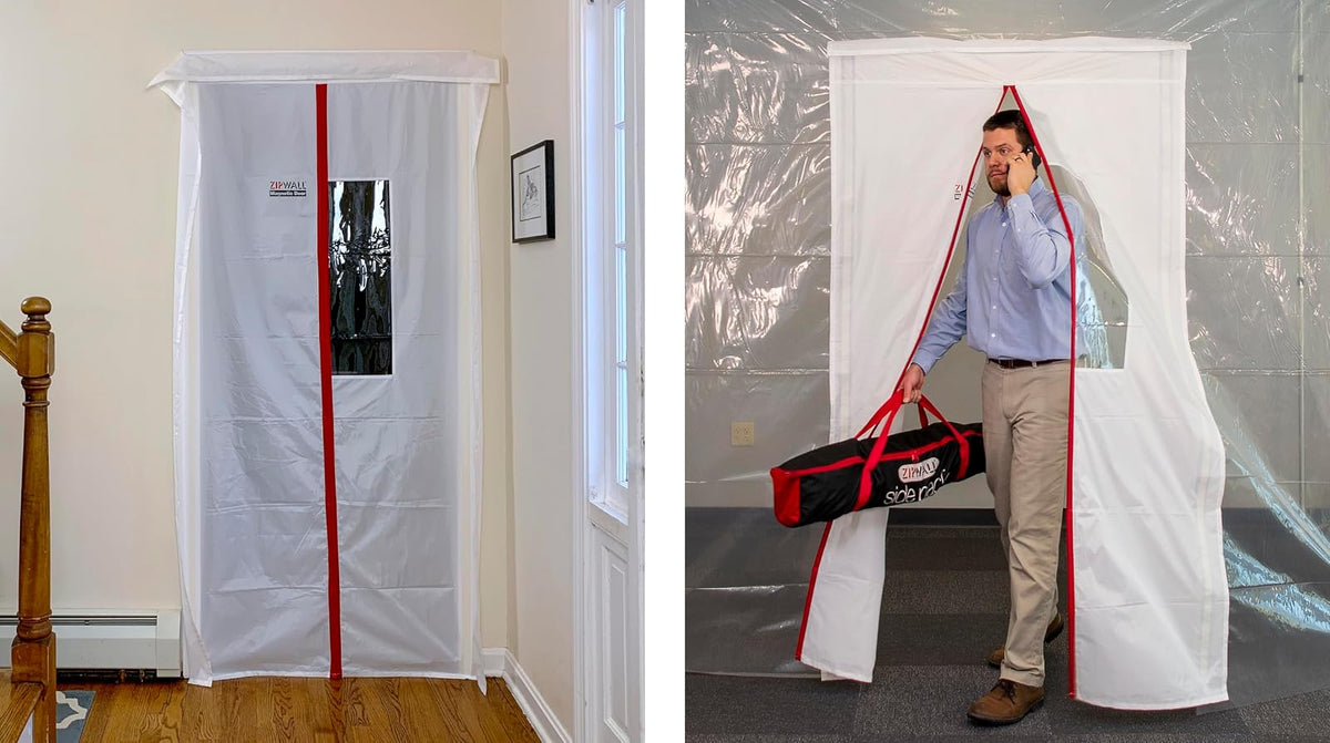 ZIPWALL ZipDoor ZDM - Kit de puerta magnética, 1 paquete, color blanco