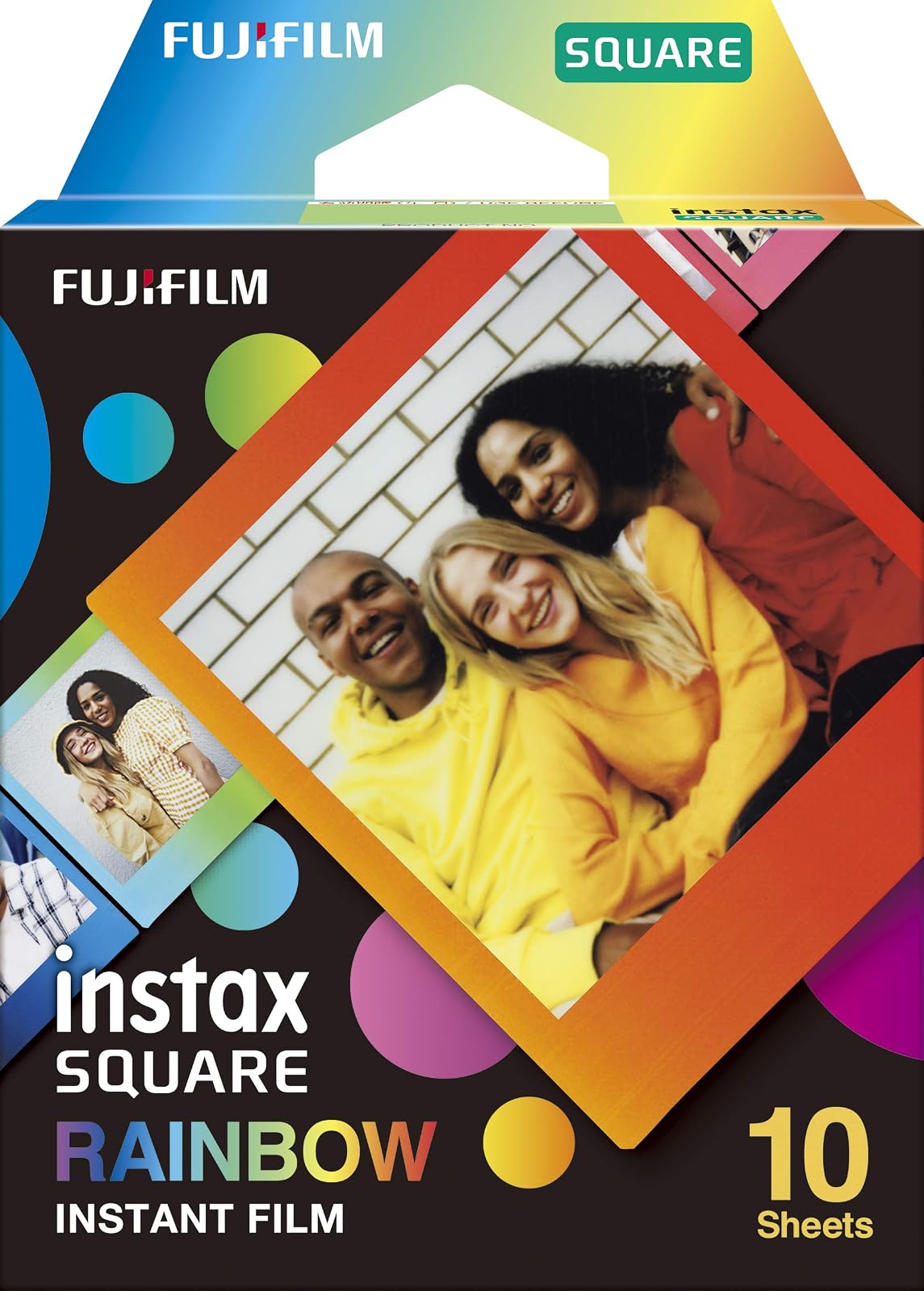 Fujifilm Película Instax Square Rainbow + Película Instax Square Monochrome