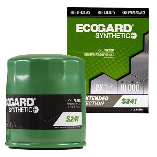 EcoGard Filtro de Aceite de Motor Sintético Giratorio S241 para Ford Focus/Fusion/Escape