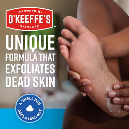 O'Keeffe's Healthy Feet - Crema exfoliante para pies extremadamente secos, agrietados, tubo de 3 onzas, (paquete de 1)