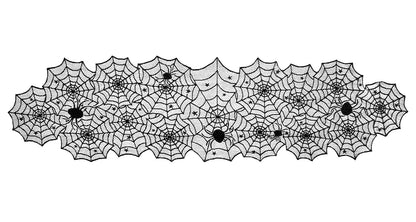DII Halloween Lace Table Runner for Halloween Parties, Décor, Dinners, 18 by 72-Inch, Black