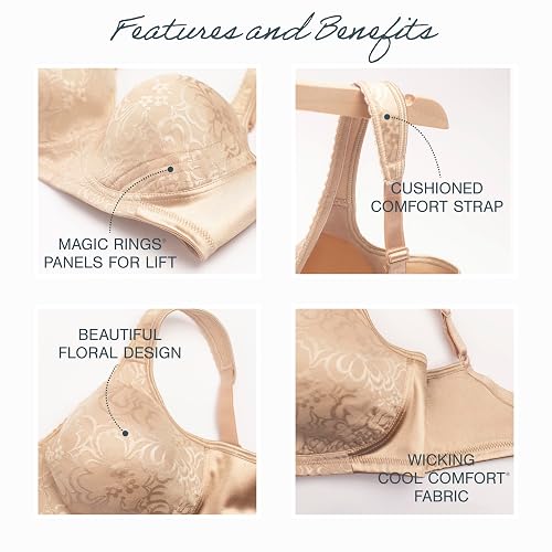 Playtex Brasier inalámbrico Ultimate Lift de Cobertura Completa de 18 Horas con Comodidad Diaria, Paquete Individual o 2 Sujetador para Mujer