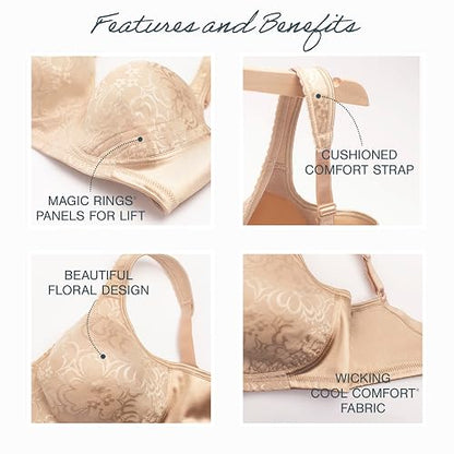 Playtex Brasier inalámbrico Ultimate Lift de Cobertura Completa de 18 Horas con Comodidad Diaria, Paquete Individual o 2 Sujetador para Mujer