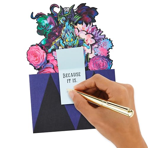 Hallmark Paper Wonder Disney Villains Tarjeta desplegable para cumpleaños, Halloween, graduaciones, felicitaciones