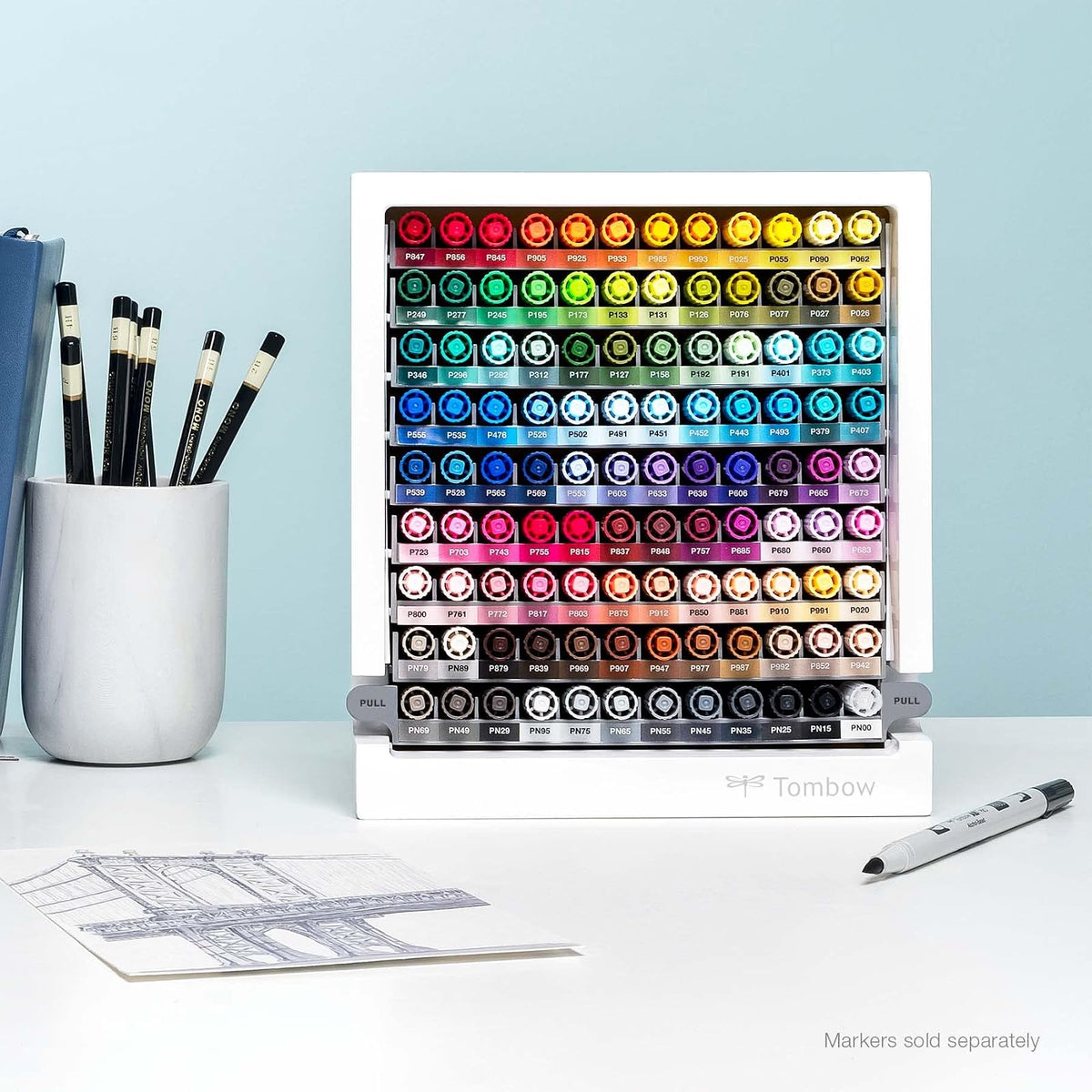Tombow 56840 - Organizador de computadora, color blanco