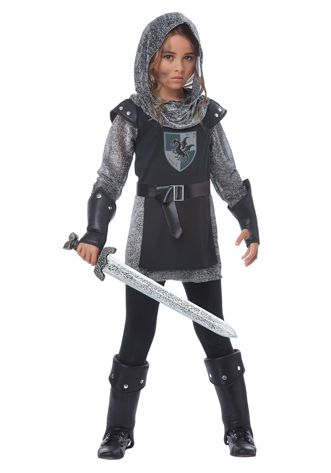 California Costumes - Disfraz de caballero noble para niñas, talla M - M - Negro