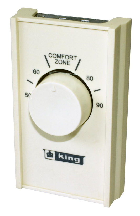 King eléctrica s22 a calor esperadas 22 Amp Single Pole voltaje de línea termostato, color marfil