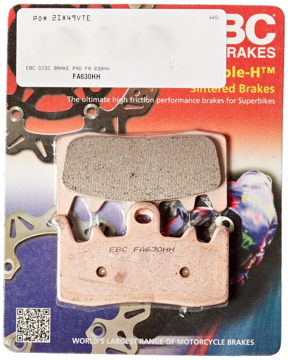 EBC Brakes Pastilla de Freno de Disco Sinterizada Metálico FA630HH