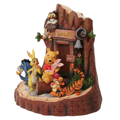 Enesco Disney Traditions by Jim Shore Winnie The Pooh Mount Sanders - Figura Tallada por corazón, 7.48 Pulgadas, Multicolor