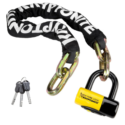 Kryptonite New York Fahgettaboudit 1410 Chain and New York Disc Bike Lock, 14mm x 39"