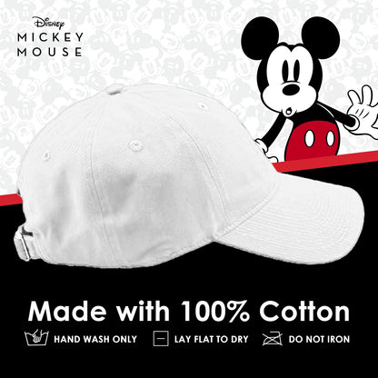 Concept One - Gorro de algodón Bordado de Mickey Mouse de Disney con ala Curvada