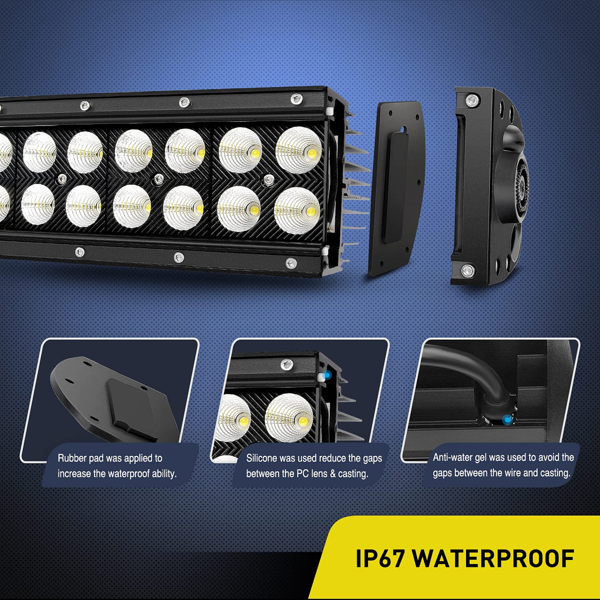 Nilight - Barra de Luces LED Curvada 312 W 137 cm, luz de conducción, luz de Niebla, 2 años de garantía