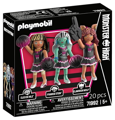 Playmobil Monster High Fearsquad - Paquete de 3 Unidades con Clawdeen, Cleo y Frankie