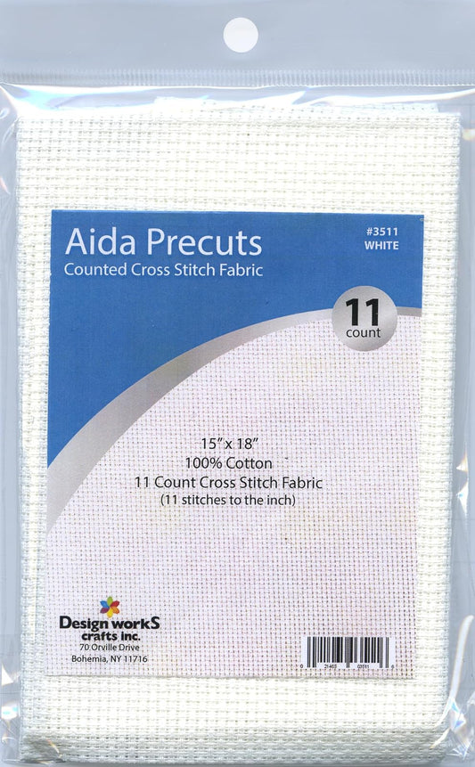 Design Works Crafts Tela Aida precortada de punto de cruz, 11 unidades