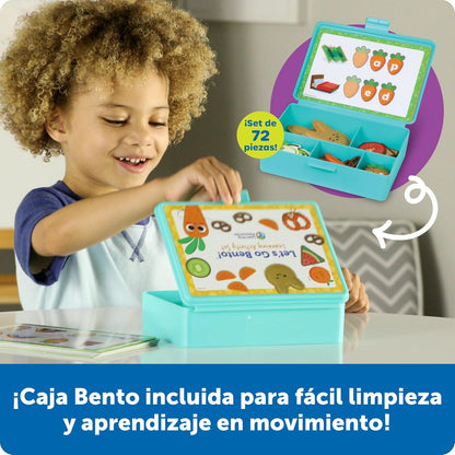 Learning Resources Let's Go Bento! Learning Activity Set, 78 Piezas, Mayores de 3 años, Actividades de Aprendizaje Preescolar, Juguetes Infantiles,Comida De Juguete,Juegos de Cocina de Juguete