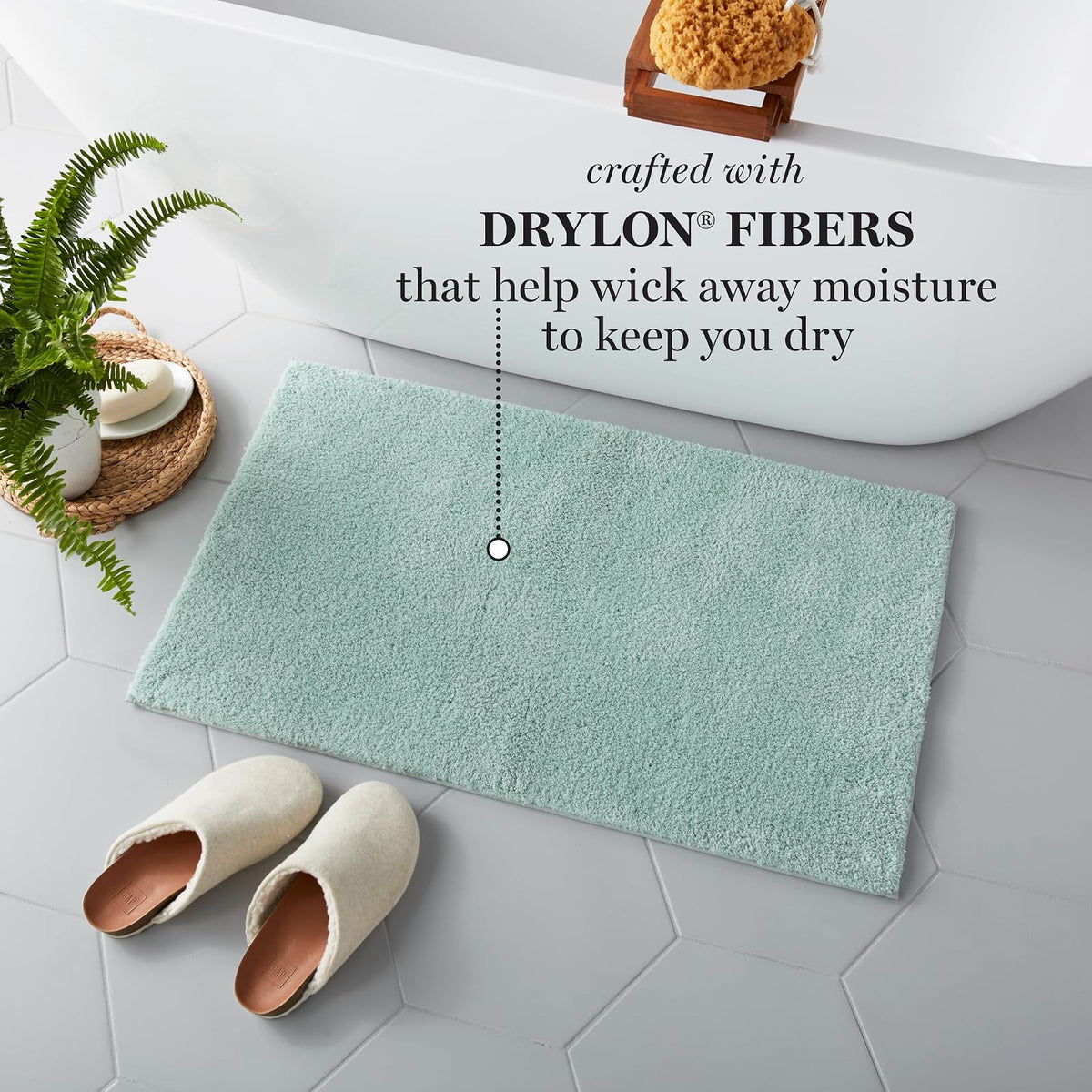 MARTHA STEWART Drylon - Alfombra de baño, 21 x 34 Pulgadas, Color 7