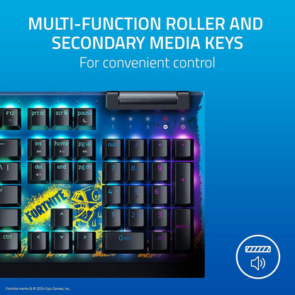Razer V4 X Teclado mecánico para Juegos: interruptores Amarillos lineales y silenciosos, 6 Teclas Macro - Chroma RGB - Teclas ABS Dobles - Teclas de Rodillo y Medios Snap Tap - Edición