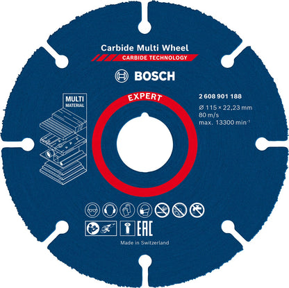 Bosch EXPERT Carbide Disco de corte Multi-Wheel 115mm