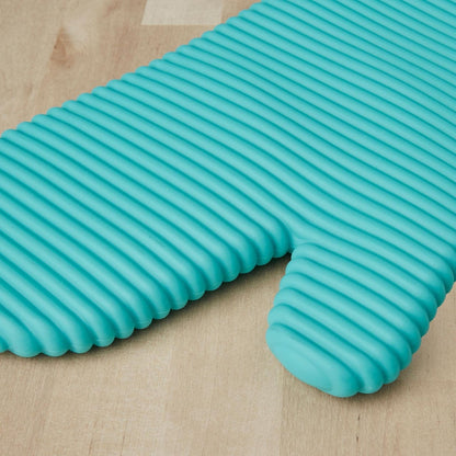 KITCHENAID - Juego de 2 Manoplas de Silicona Suave acanaladas, 7.5 x 13 Pulgadas, Aqua Sky