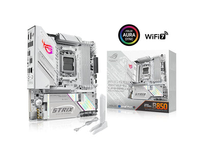 ASUS ROG Strix B850-G WiFi para Juegos AMD AM5 B850 mATX, Placa Base Avanzada AI PC Ready, 14+2+1 etapas de alimentación, Ranuras DDR5, 4X Ranuras M.2, PCIe® 5.0 Ready, WiFi 7, 2.5G LAN, USB 20Gbps
