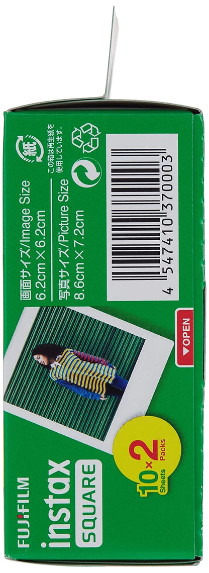 instax Fujifilm Película Square, Paquete de 2 + Fujifilm Square Black Film - 10 exposiciones