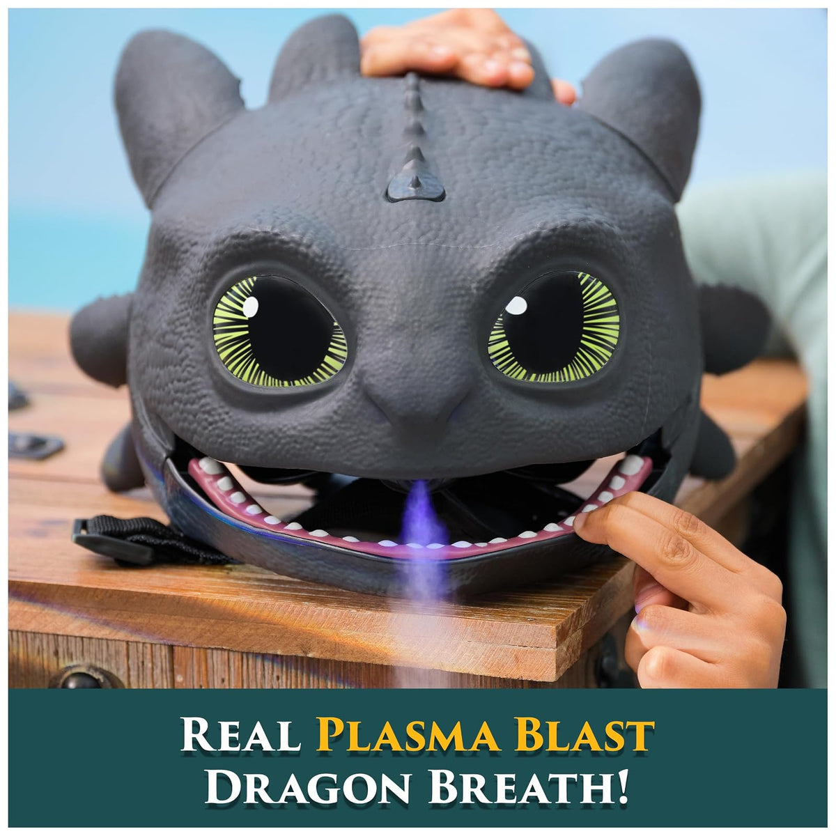 Dreamworks, Dragons, How To Train Your Dragon, Máscaraelectrónica lanza y ruge de Toothless, disfraces infantiles y para juegos de imitación para niños y niñas a partir de 4 años