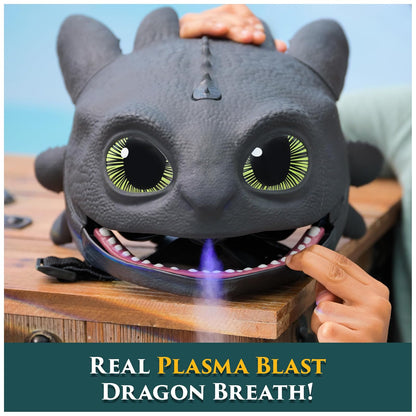 Dreamworks, Dragons, How To Train Your Dragon, Máscaraelectrónica lanza y ruge de Toothless, disfraces infantiles y para juegos de imitación para niños y niñas a partir de 4 años