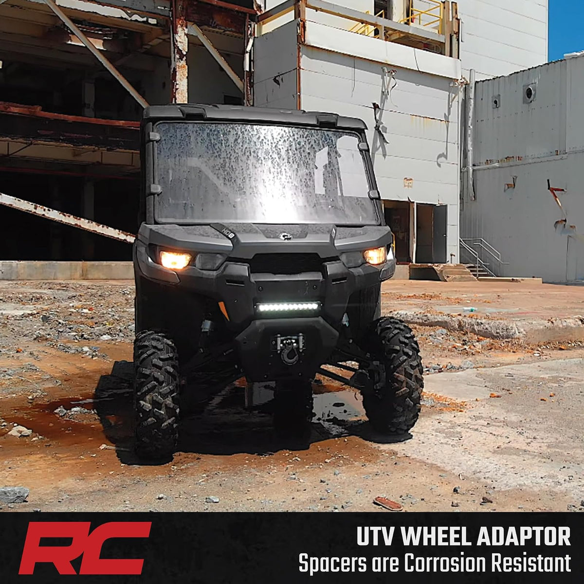 Rough Country Adaptadores de Rueda 10097, 4x156 mm a 4x136/137 mm, para Polaris UTV, Aluminio