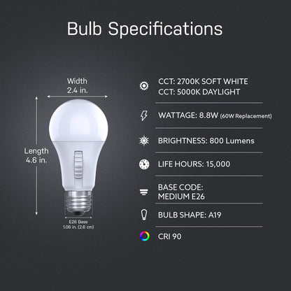 Temporizador LED A19 800L 2CCT