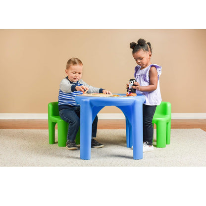 Little tikes Brillante 'n Bold sillas y Mesa, Color Verde y Azul