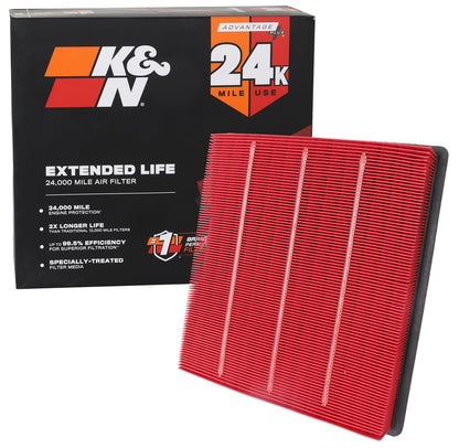 K&N Filtro de Aire del Motor: Vida Extendida 24.000 Millas, Compatible con Chevy/GMC Colorado y Canyon 2015-2019, KNX-5030