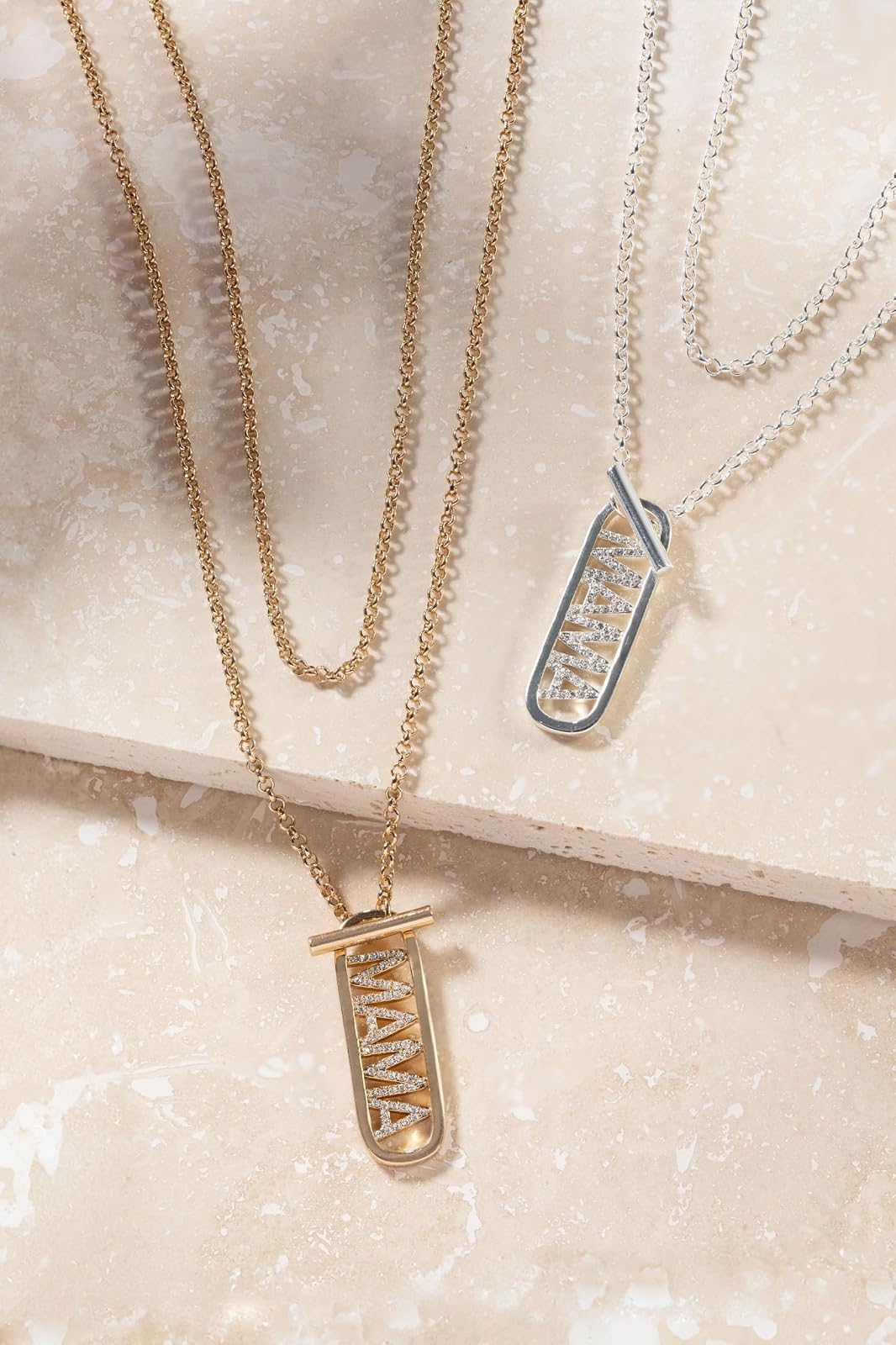 Alex and Ani:MAMA Pave Toggle Necklace