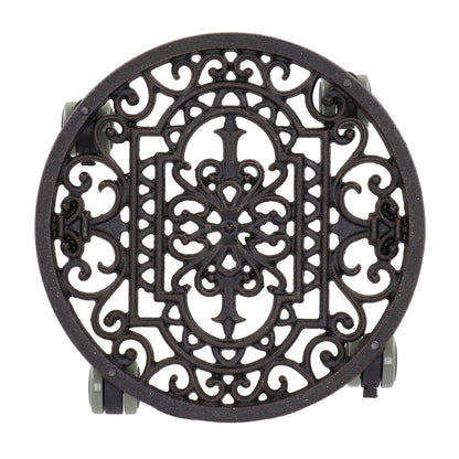 Esschert Design Plant Trolley - Cast Iron Round