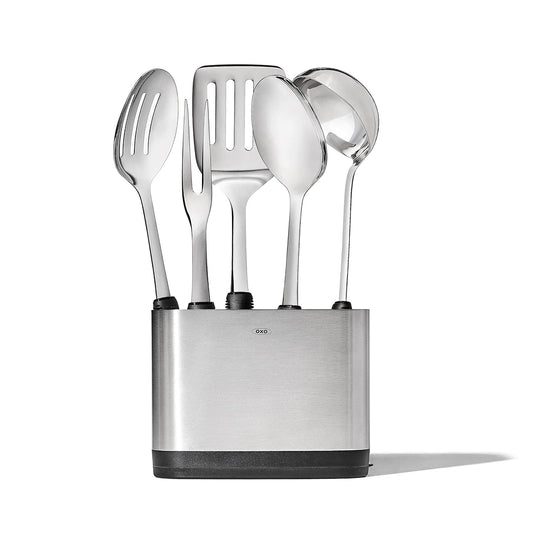 OXO Good Grips - Juego de 6 herramientas de cocina de acero inoxidable