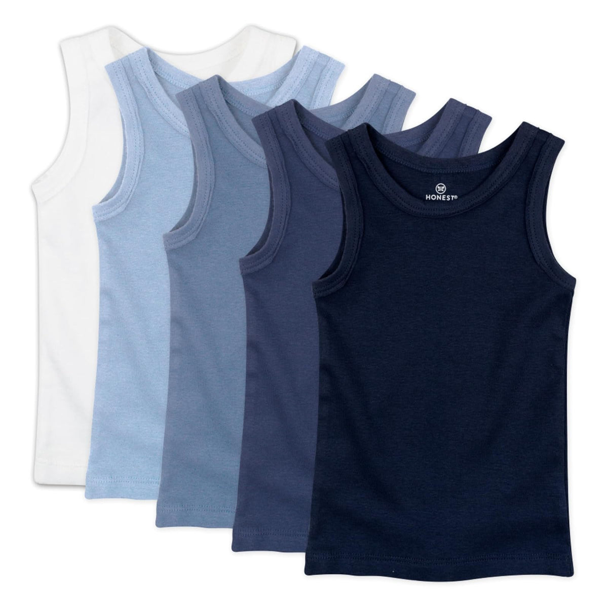 HonestBaby - Camisetas musculares sin Mangas, 100% algodón orgánico para bebés y niños pequeños, niñas, Unisex