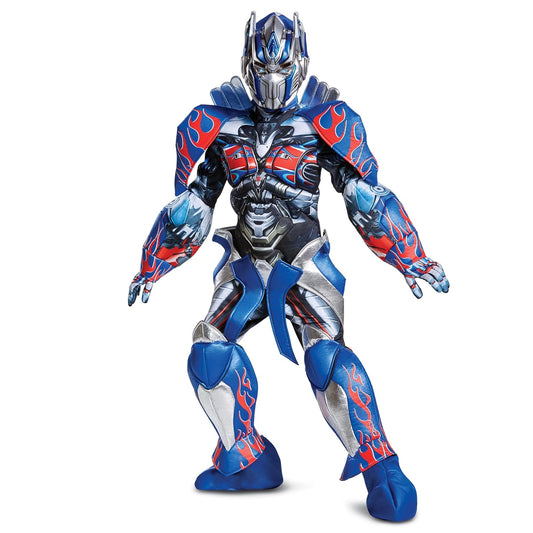 Disguise - Disfraz Optimus Prime Movie Prestige, Azul, Tamaño Mediano (7-8)