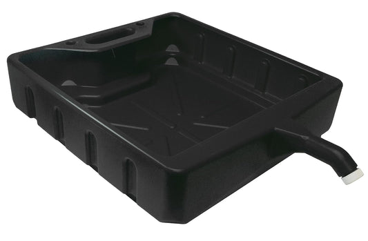 Funnel King 32972 - Bandeja de drenaje abierta de 20 cuartos de galón, color negro, 25 x 18 x 5.5 pulgadas, fabricado en Estados Unidos